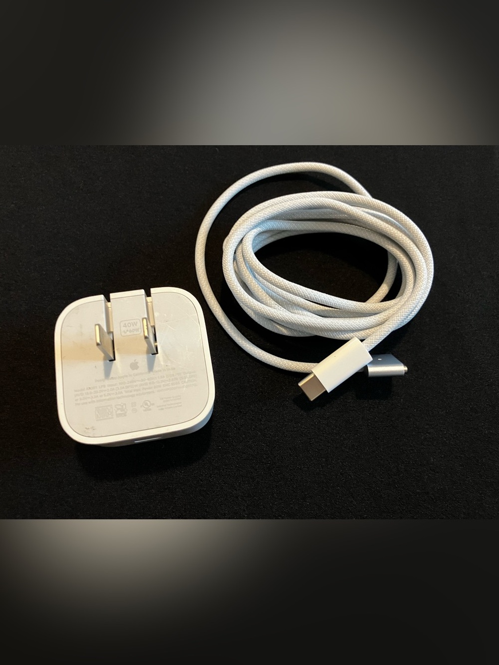 Apple power adapter with MagSafe cable